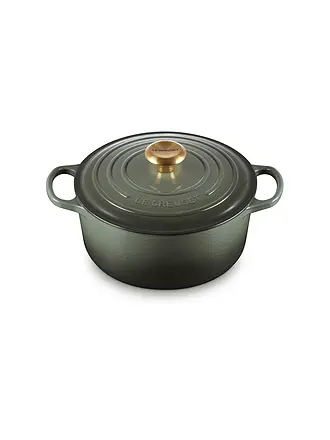 LE CREUSET | Bräter rund "Signature" 24cm/4,2l (Schwarz) | dunkelgrün